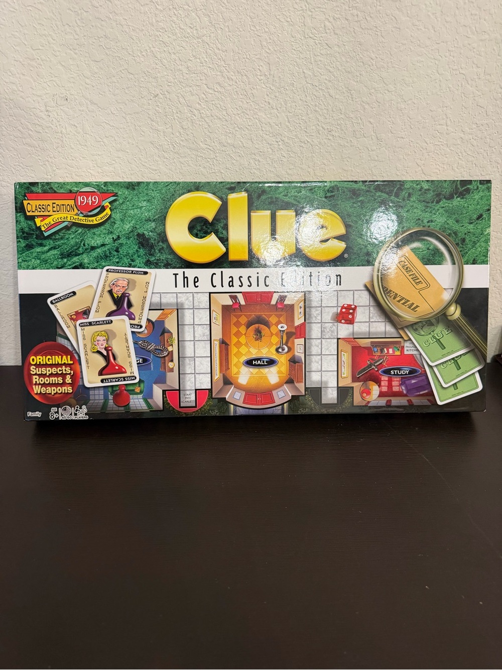 Hasbro Clue The Classic Edition Board Game - Green, Yellow, Red